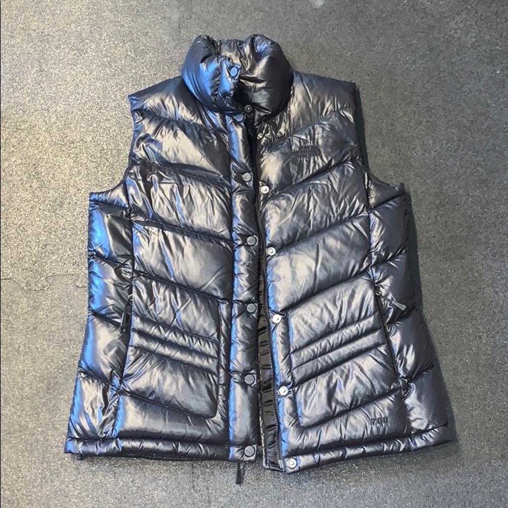 Women’s Large, black down North Face vest